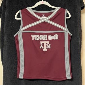 Texas A&M Top Girls Sleeveless Shirt Side Zip Sz L (10-12) All Sports Gig Em Ags
